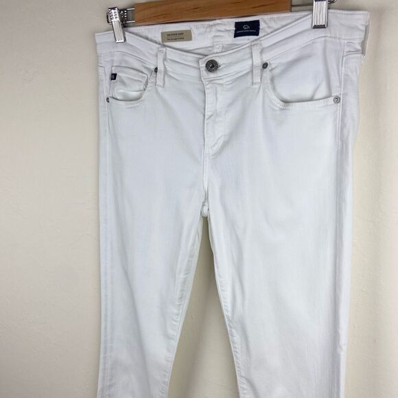 AG ‘The Stevie Cuff’ Slim Straight Cuffed Pant - White - Picture 3 of 8